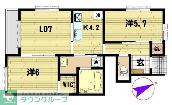 アムール久喜A棟の物件間取画像